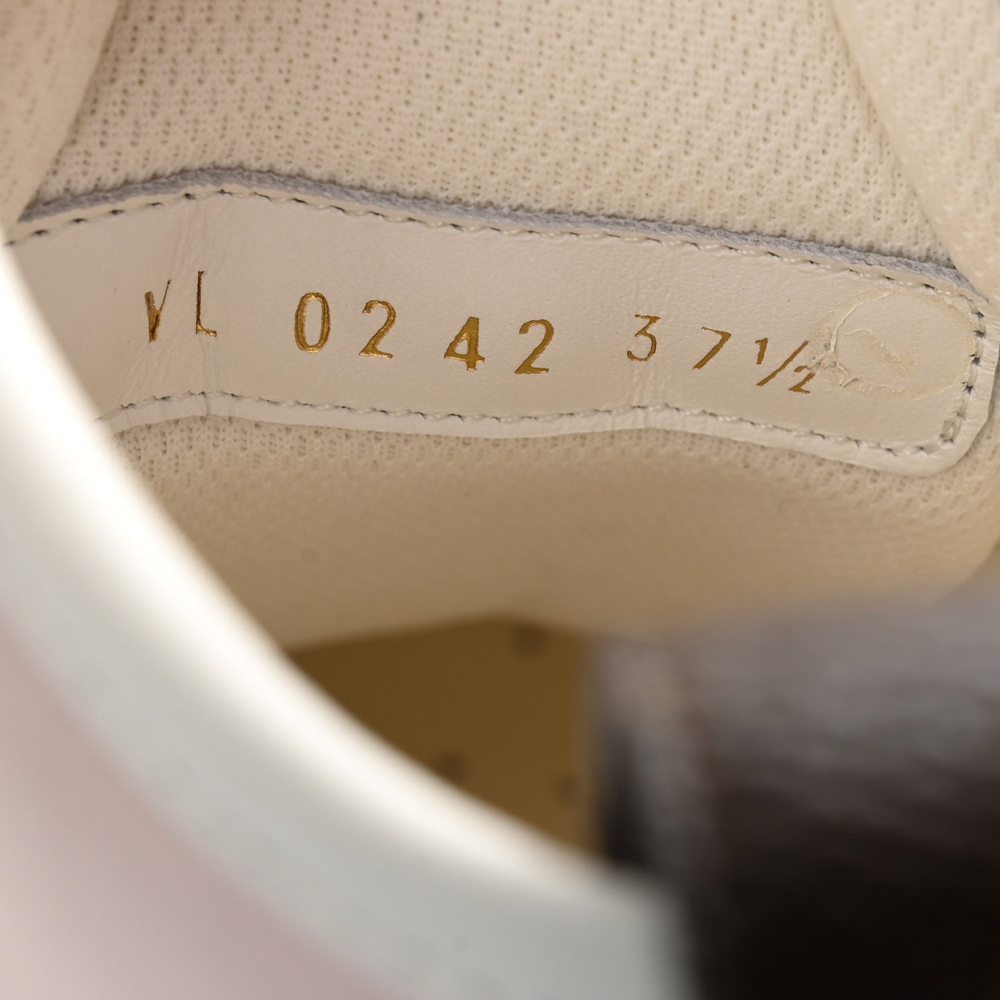 Canvas Monogram LV Squad Sneaker Boots 37.5 White Pink