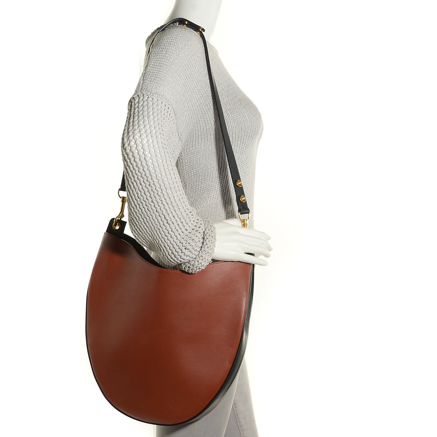 Smooth Calfskin Medium Hobo Brick