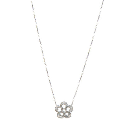 Tiffany Platinum Diamond Small Enchant Flower Pendant Necklace 1 of 7