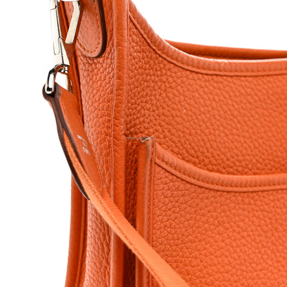 Hermes Taurillon Clemence Evelyne III PM Orange 15 of 17