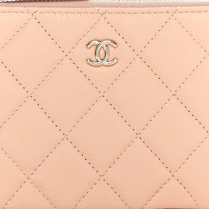 Chanel Caviar Quilted Small Cosmetic Case Light Beige 8 of 9
