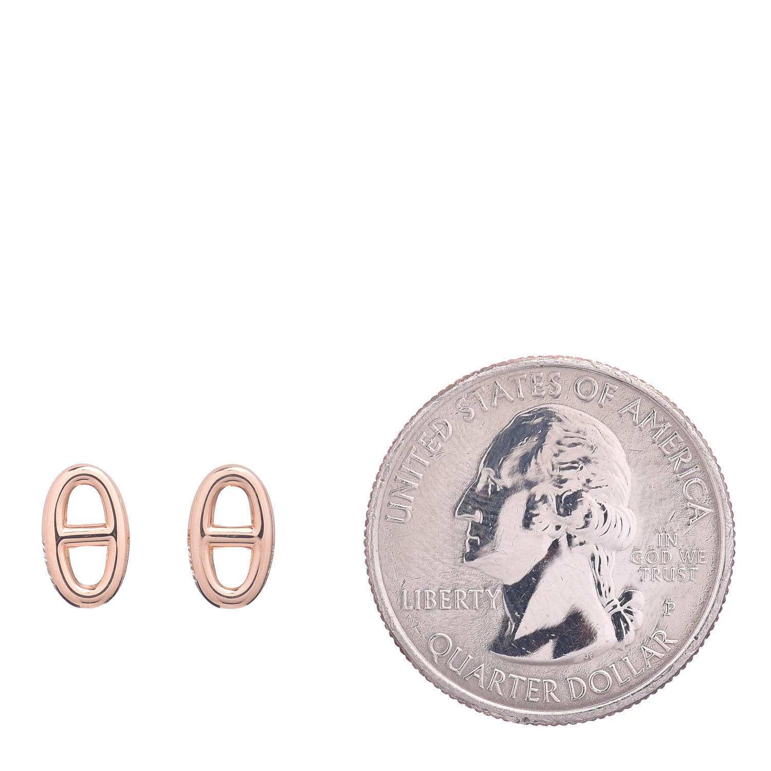 Hermes 18K Rose Gold TPM Farandole Stud Earrings 2 of 5