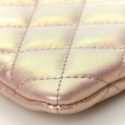 Chanel Iridescent Calfskin Quilted Small Cosmetic Case Pink 10 of 11