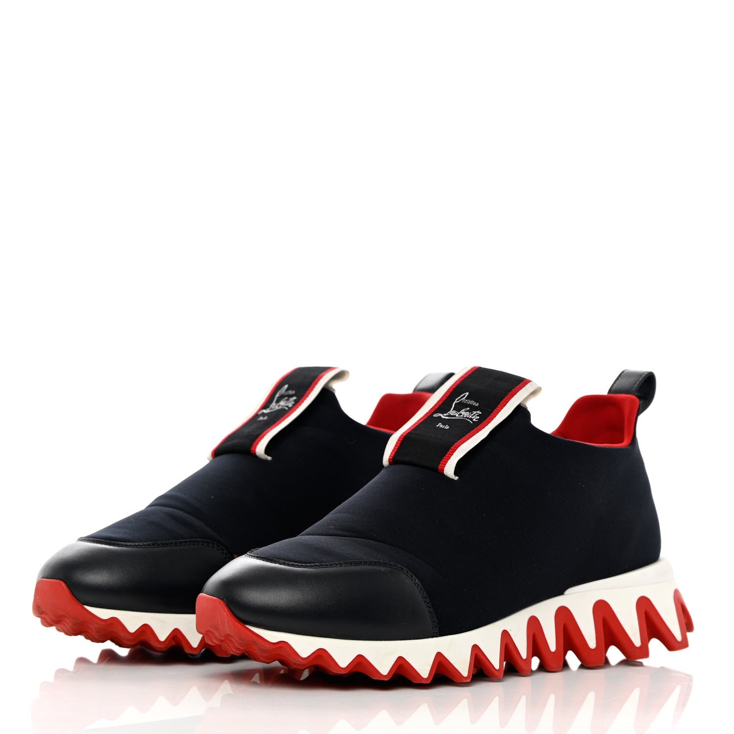 Christian Louboutin Neoprene Tiketa Flat Sneakers 39 Black 3 of 13