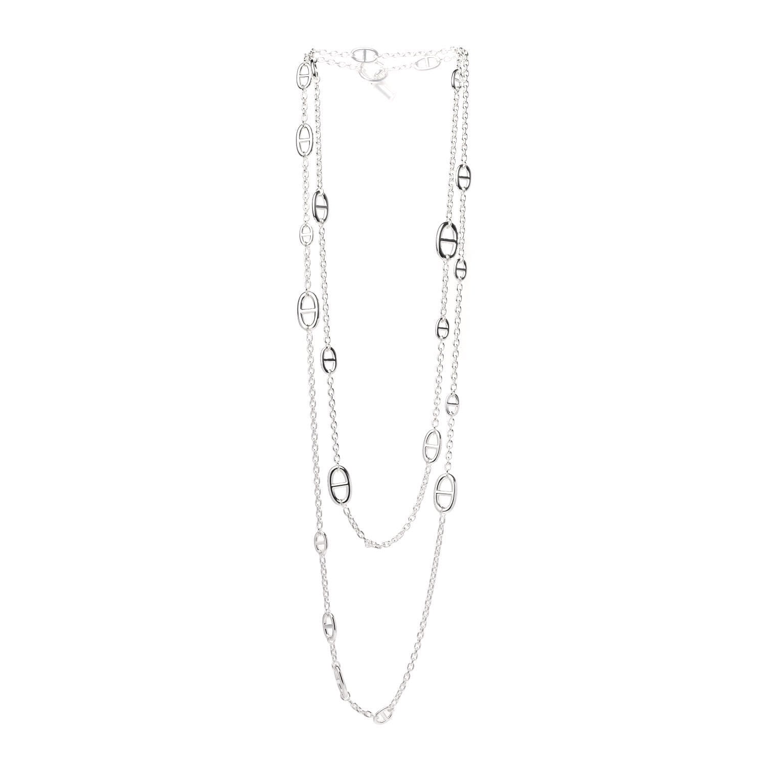 Hermes Sterling Silver Farandole Necklace 160 3 of 5
