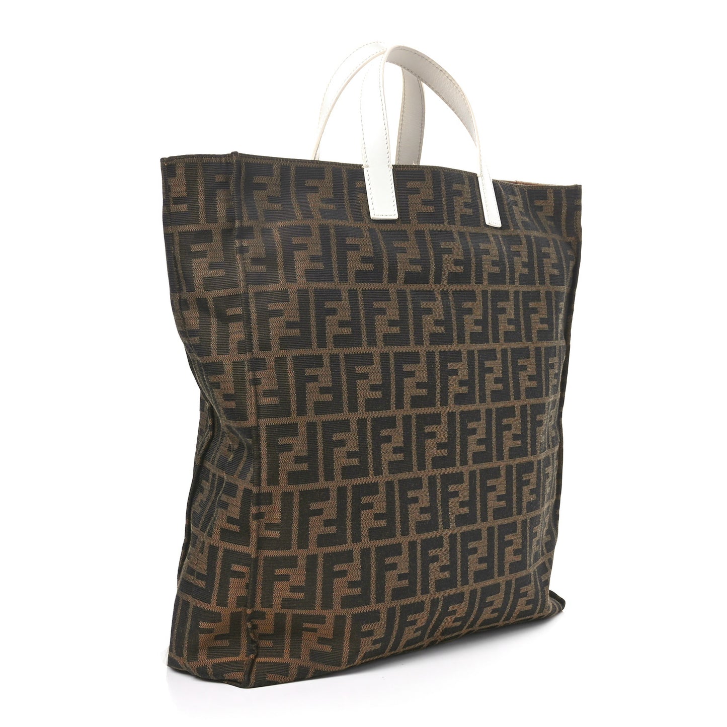 Zucca Special Shopping Tote Tobacco White