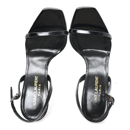 Saint Laurent Patent Calfskin Opyum 110 Sandals 36.5 Black 2 of 10