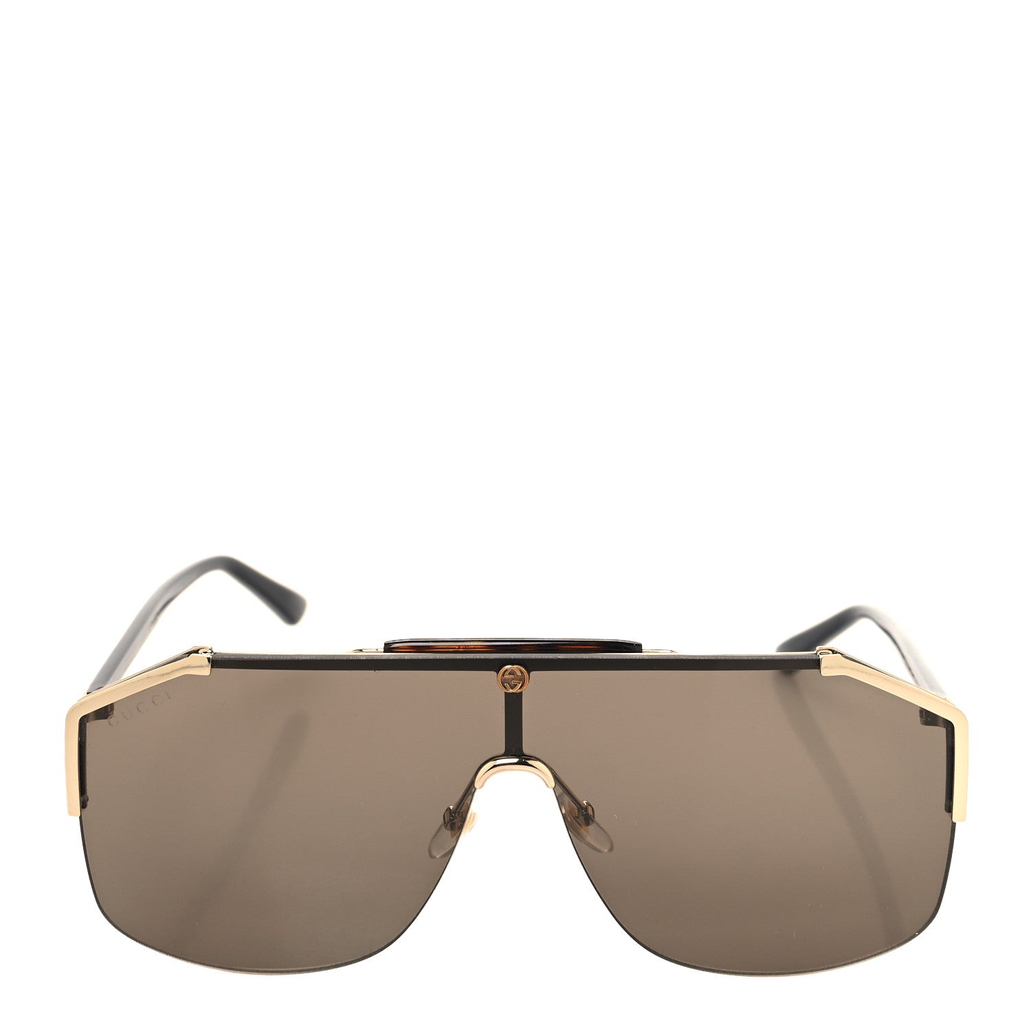 Gucci Metal Rimless Square Sunglasses GG0291S Black Gold 2 of 8