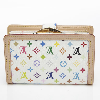 Louis Vuitton Monogram Multicolor French Purse Wallet White 4 of 7