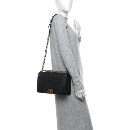 Chanel Caviar Quilted New Medium Boy Flap Black 2 of 11