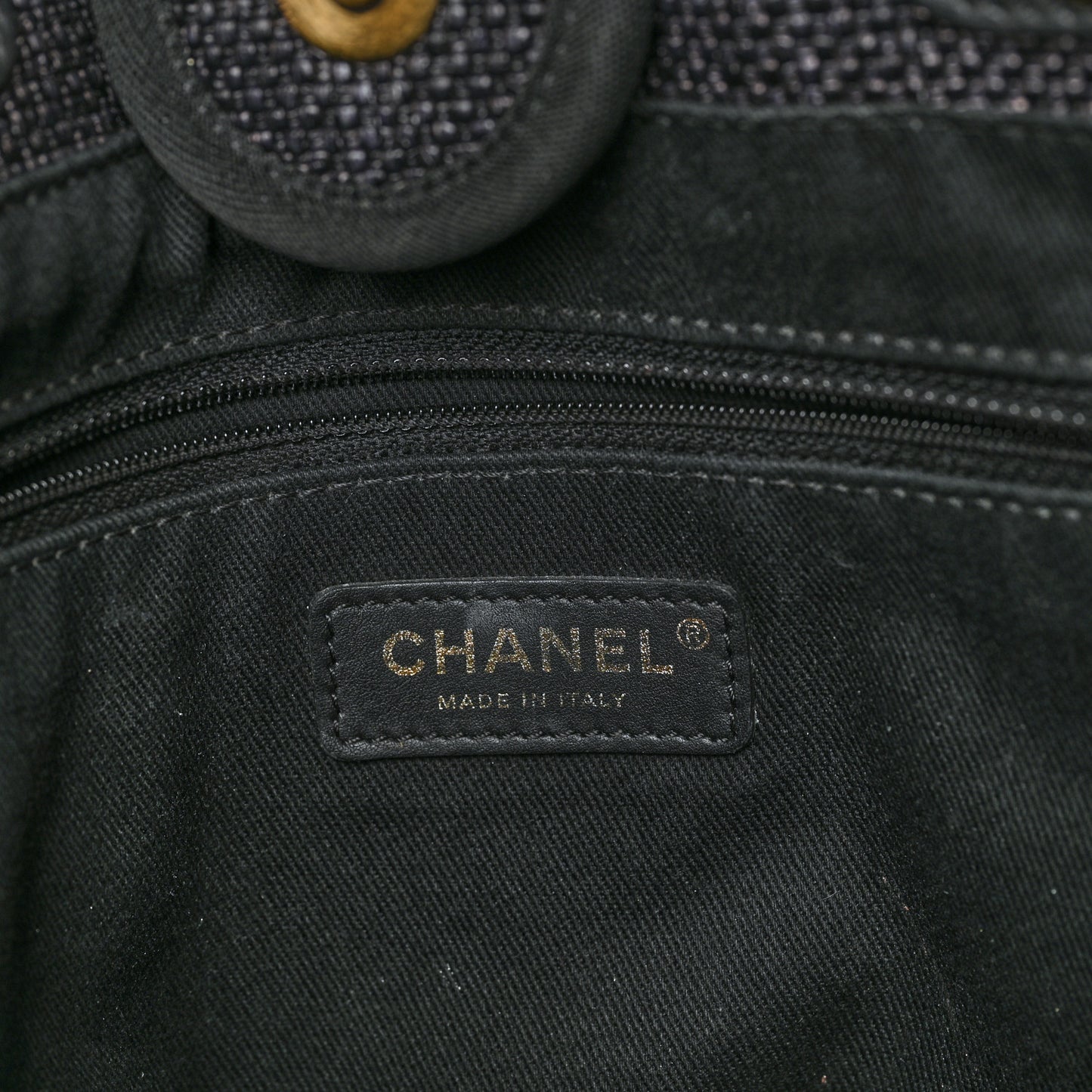 Woven Straw Raffia Small Deauville Tote Black