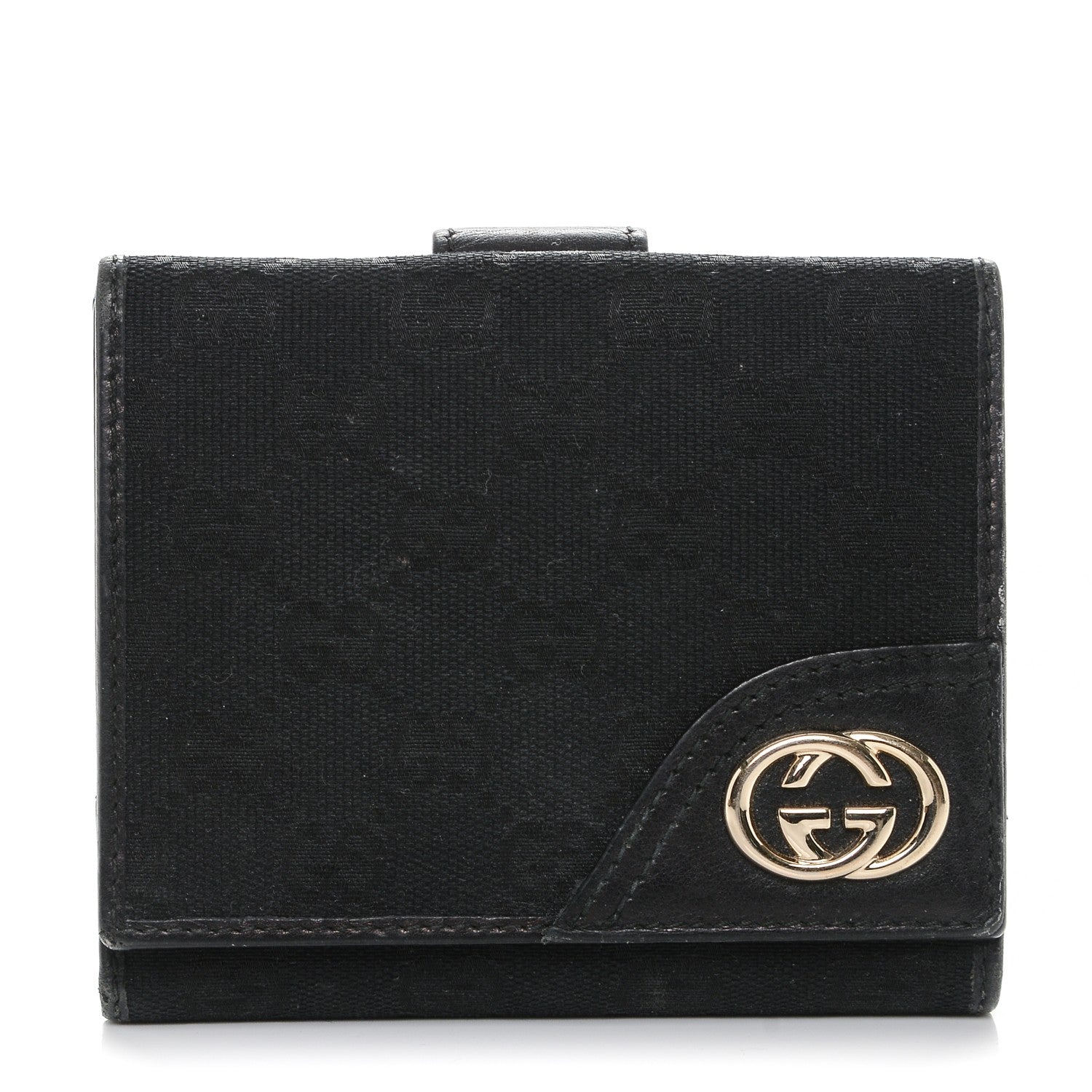 Gucci Monogram New Britt French Wallet Black 1 of 7