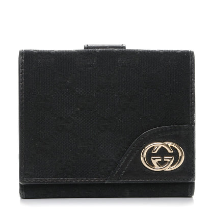 Gucci Monogram New Britt French Wallet Black 1 of 7