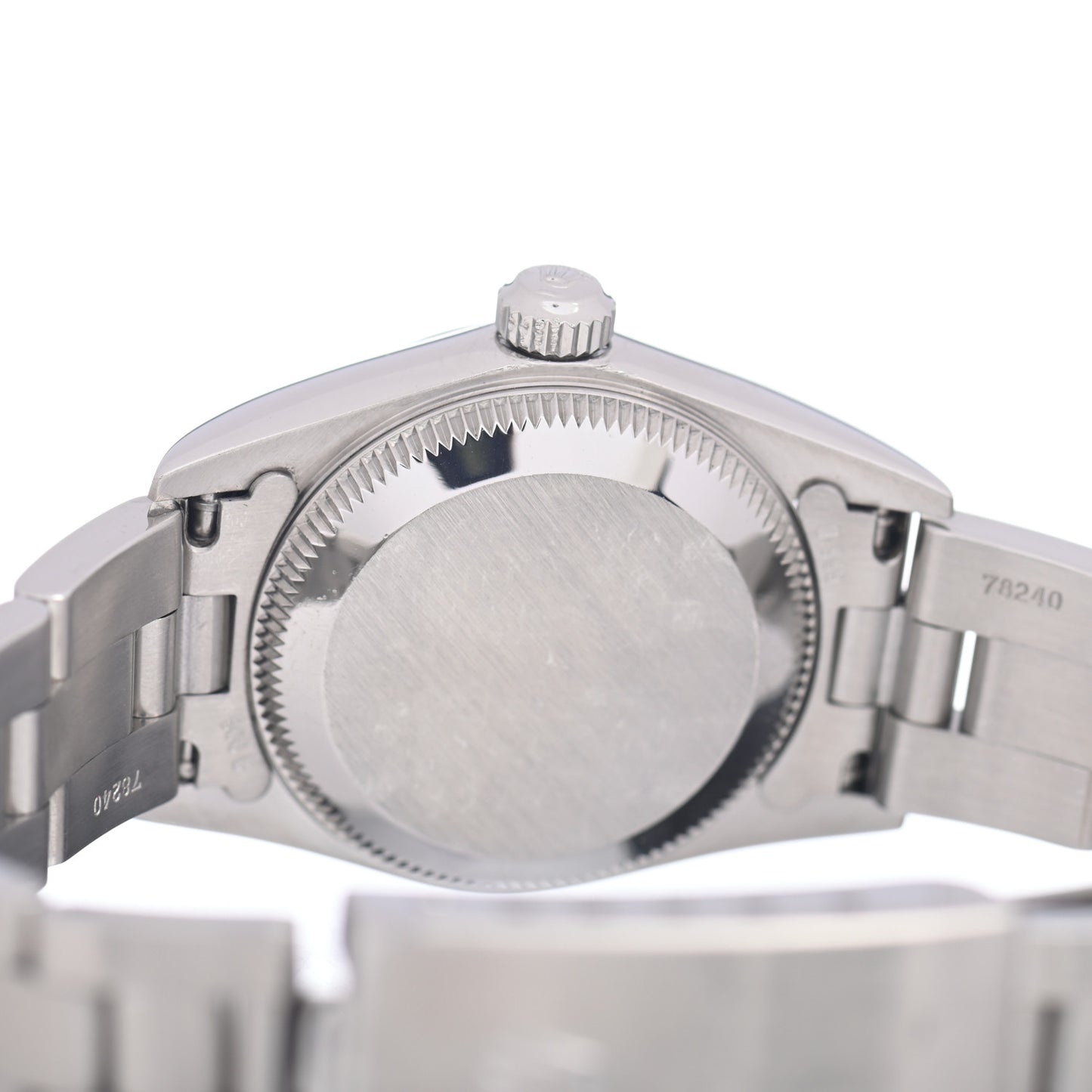 Stainless Steel 24mm Oyster Perpetual Watch White Roman 76080
