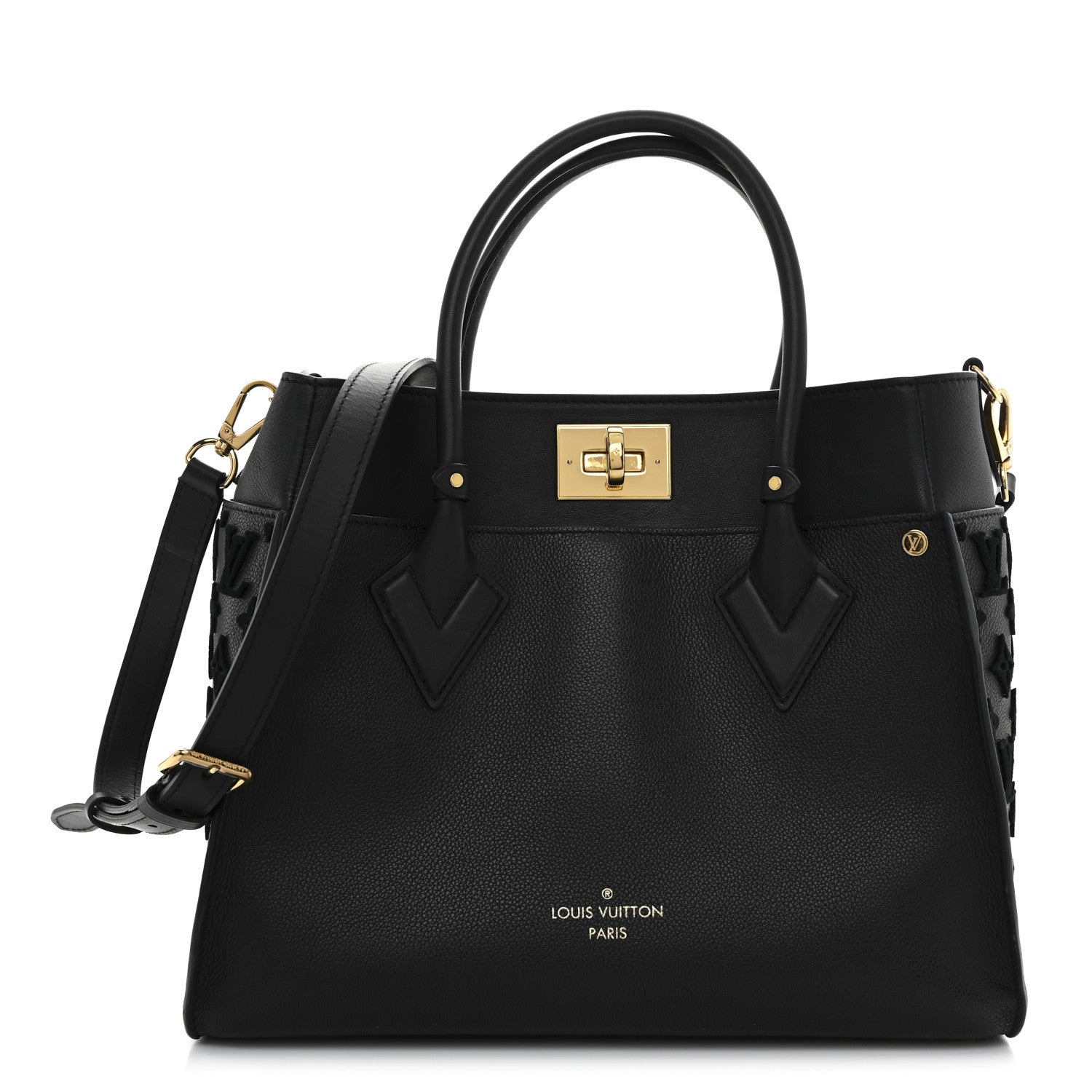 Louis Vuitton Calfskin Monogram Tufting On My Side Black 1 of 10