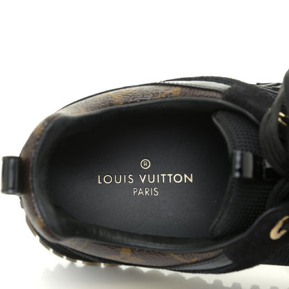 Louis Vuitton Suede Monogram Run Away Sneakers 38 Black 12 of 12