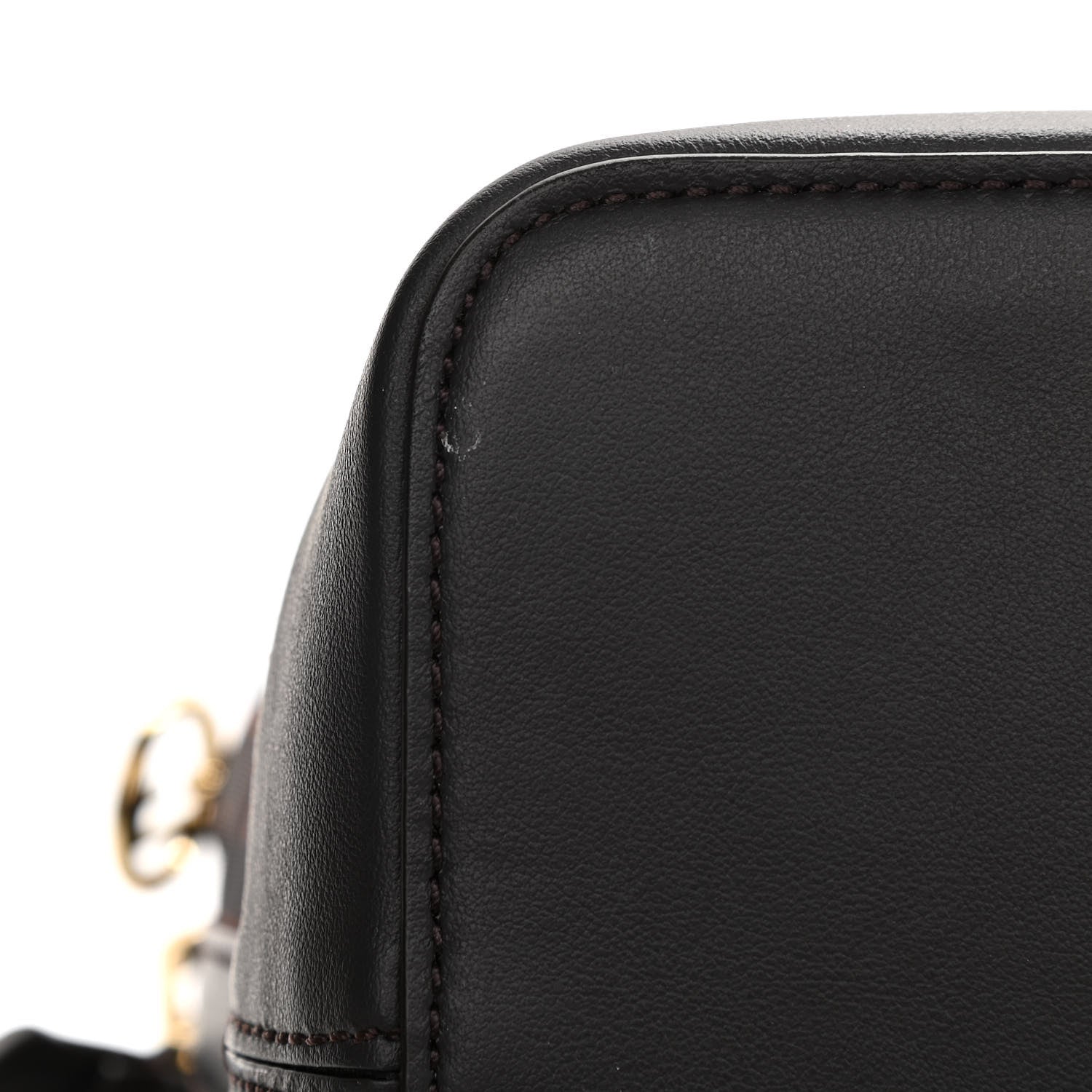 Fendi Mesh Vitello Grace F is Fendi FF 1974 Grande Mon Tresor Bucket Bag Marrone Black Ebano 7 of 12