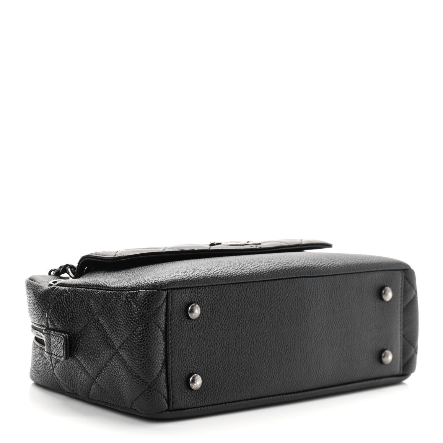 Chanel Caviar Lambskin Quilted Coco Break Camera Case Black 5 of 12