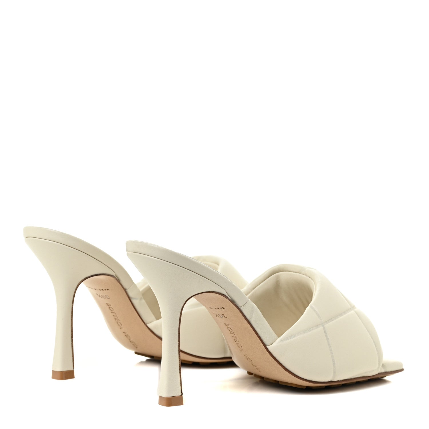 Bottega Veneta Nappa Quilted Rubber Lido Mule Sandals 36.5 Sea Salt 4 of 14