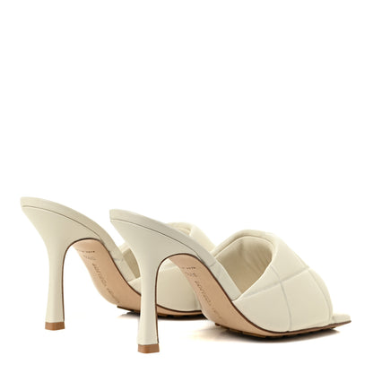 Bottega Veneta Nappa Quilted Rubber Lido Mule Sandals 36.5 Sea Salt 4 of 14