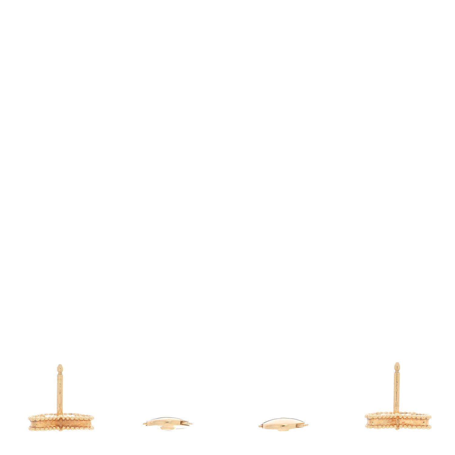 Van Cleef & Arpels 18K Yellow Gold Mother of Pearl Sweet Alhambra Butterfly Earrings 3 of 5