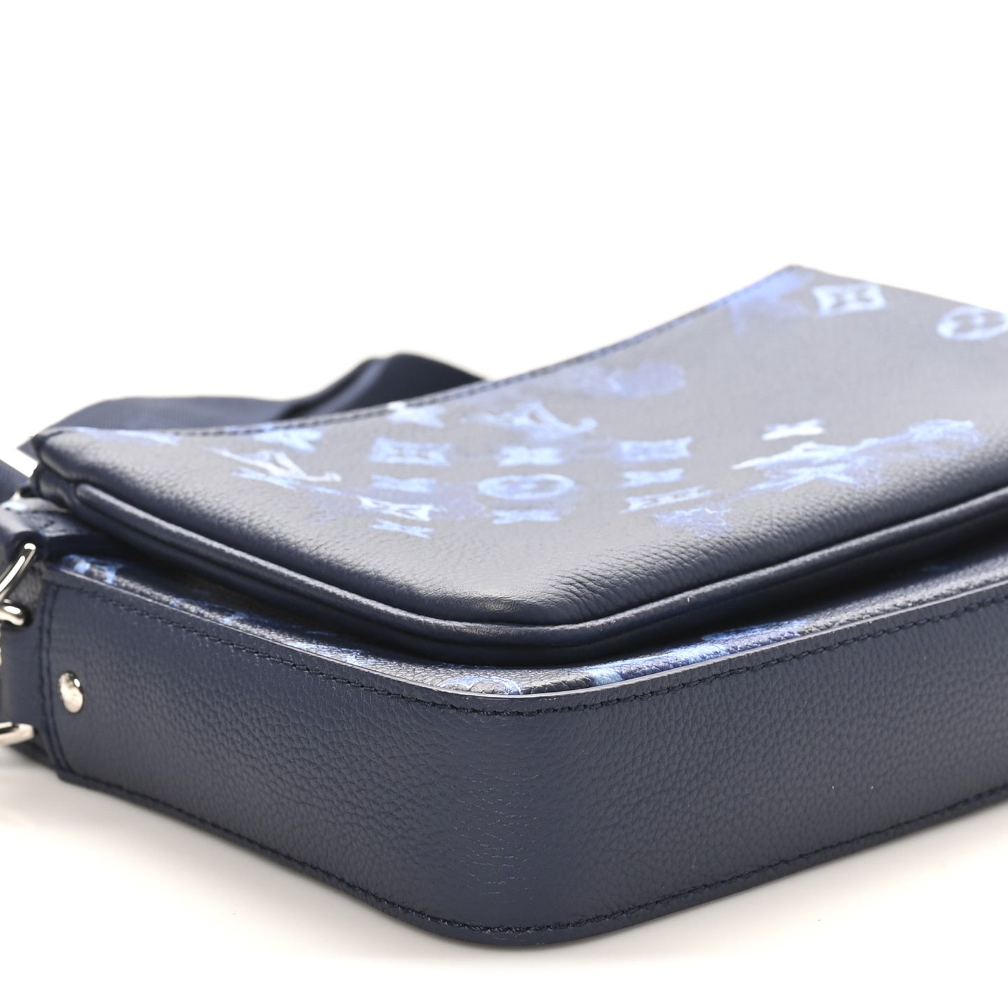 Monogram Ink Watercolor Trio Messenger Bag Blue