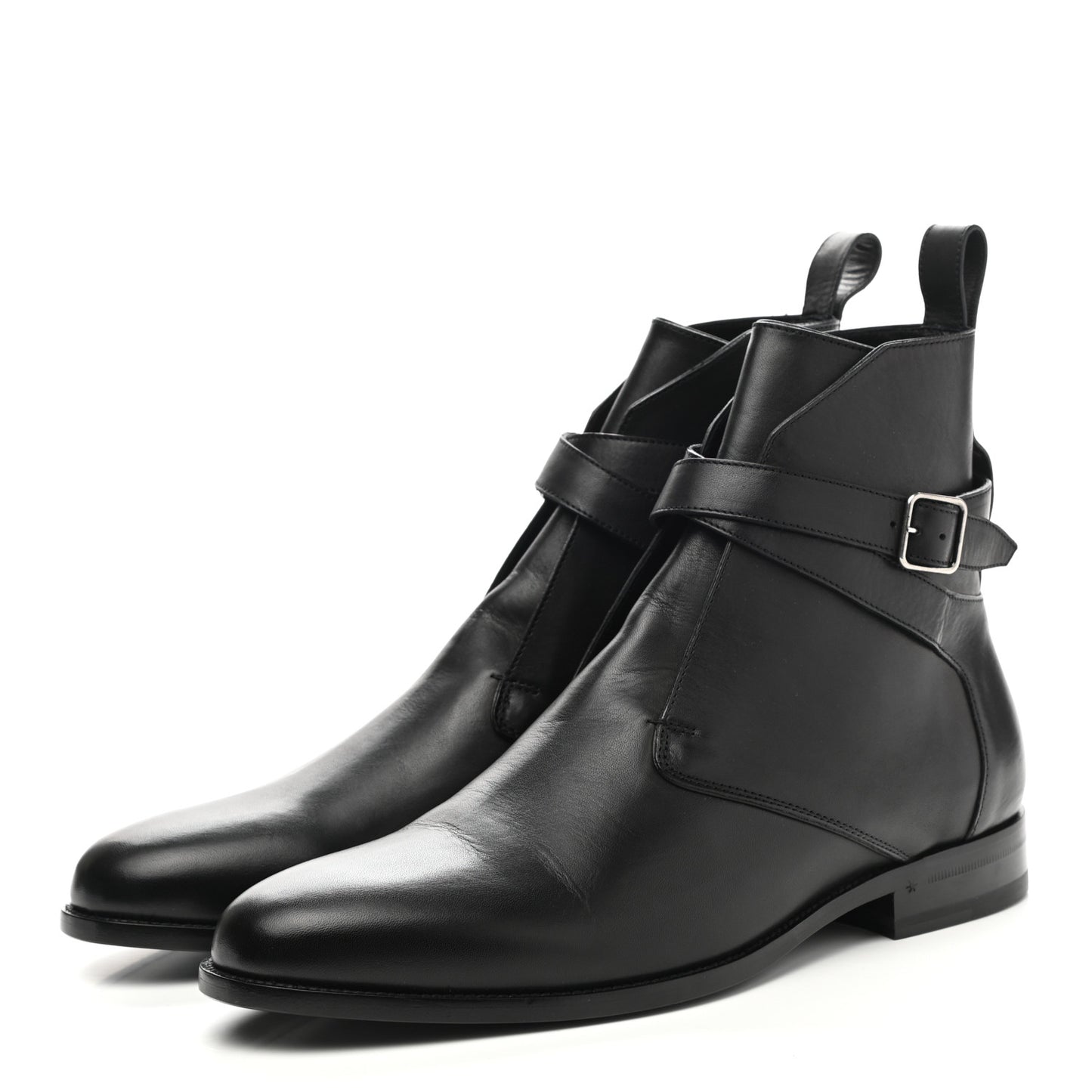 Calfskin Dare 25 Jodhpur Ankle Boots 45 Black