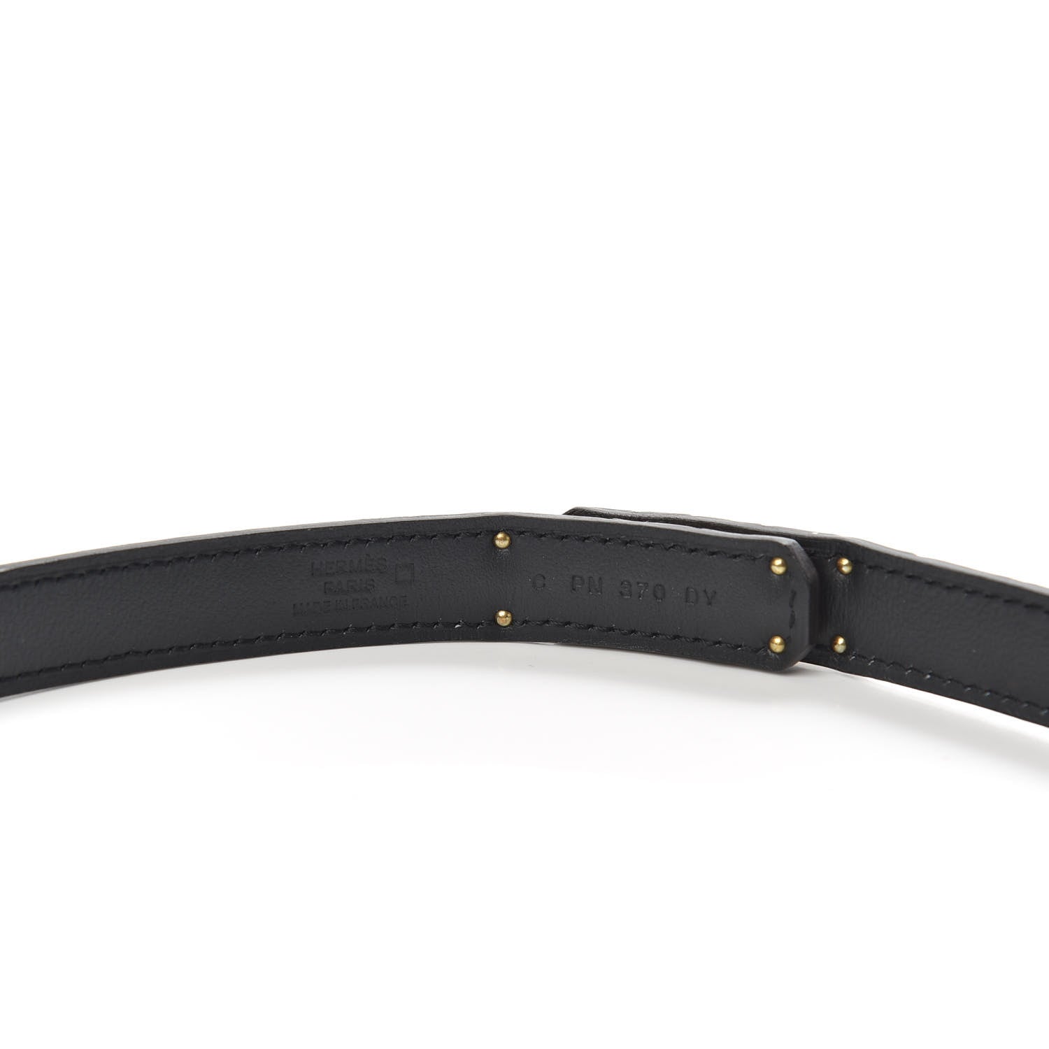 Hermes Matte Alligator Kelly Belt Black 3 of 4