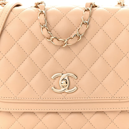 Chanel Lambskin Quilted Medium Lovely Day Flap Beige 8 of 12