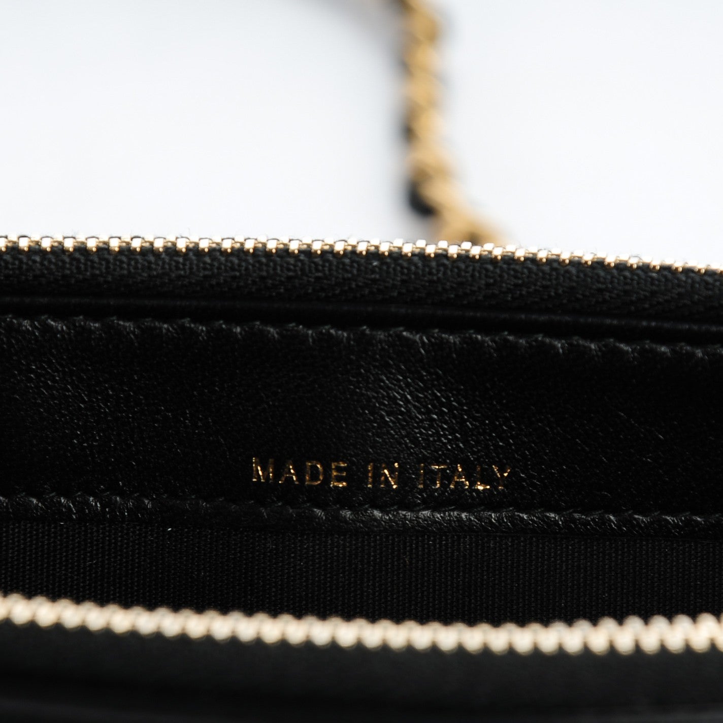 Lambskin Quilted Small Boy Clutch With Chain Black
