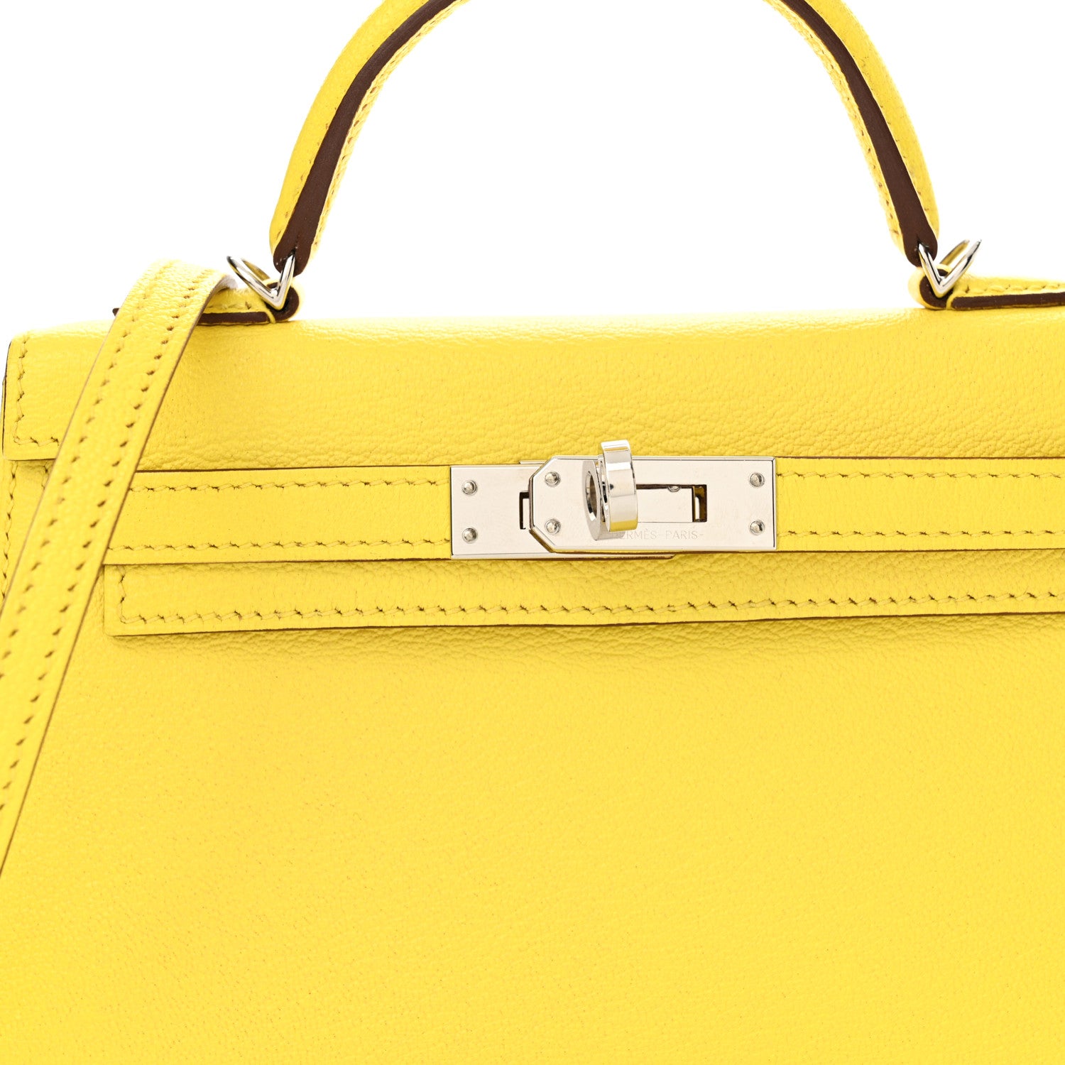 Hermes Chevre Mysore Mini Kelly Sellier 20 Lime 8 of 21
