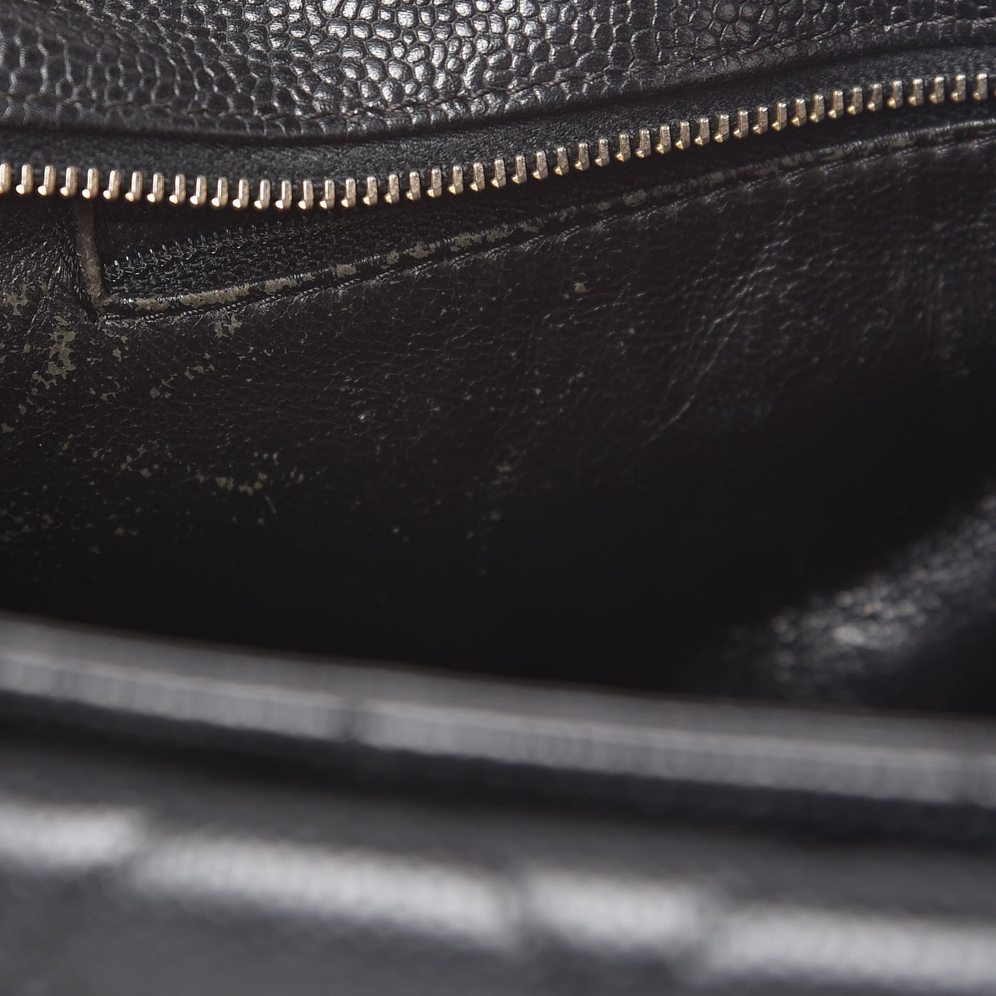 Caviar Quilted Flap Shoulder Bag Black