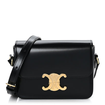 Celine Shiny Calfskin Teen Triomphe Black 1 of 8