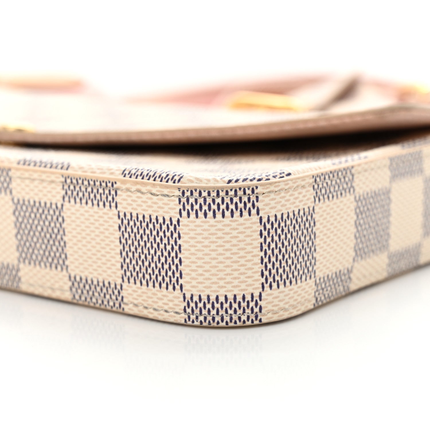 Louis Vuitton Damier Azur Felicie Strap & Go Rose Ballerine 10 of 13