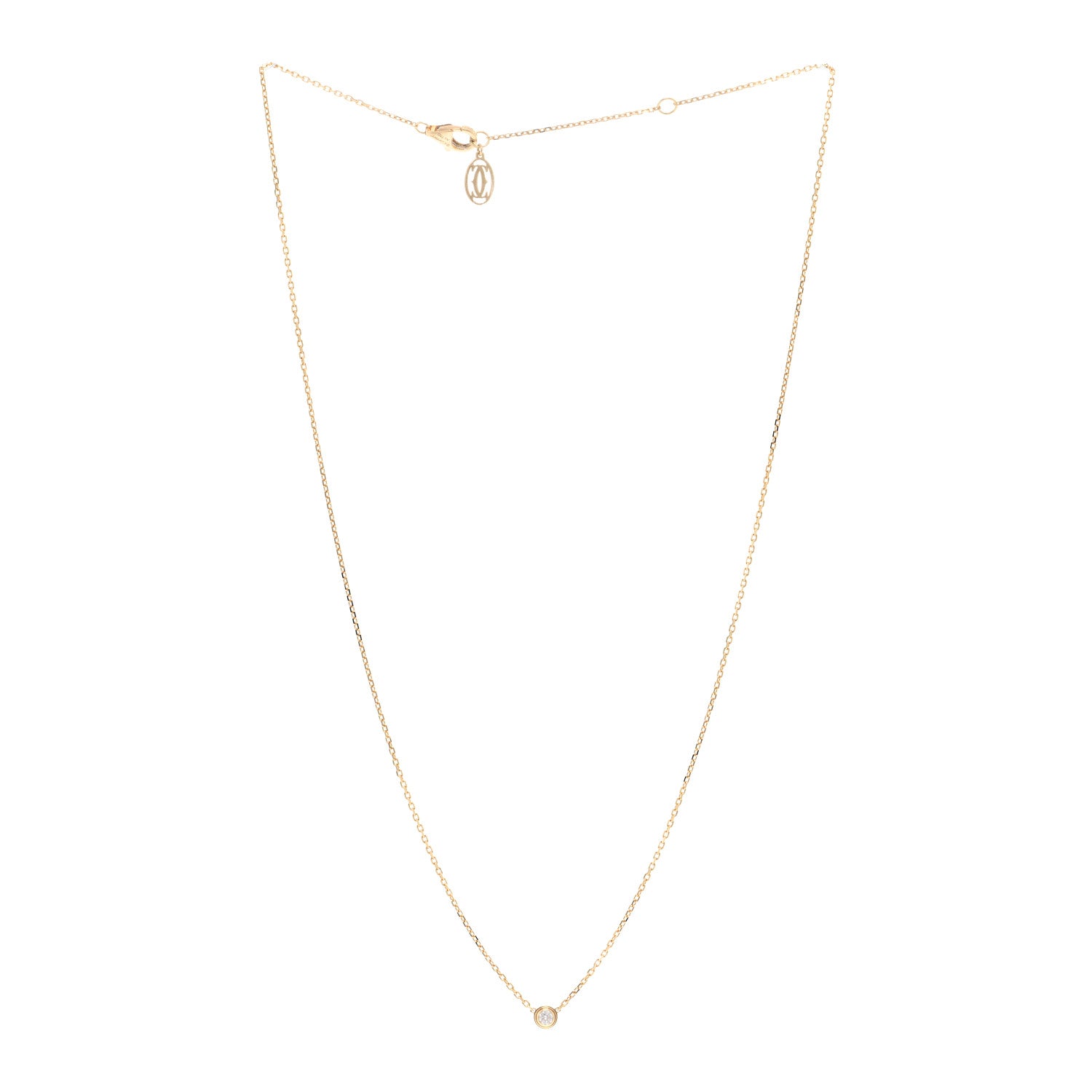 Cartier 18K Yellow Gold Diamond XS D'Amour Pendant Necklace 3 of 5