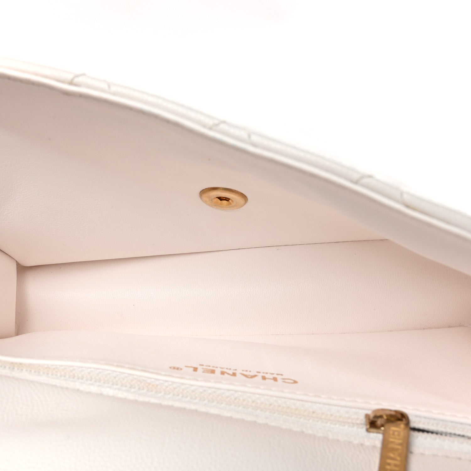 Chanel Caviar Quilted Medium Sweet Classic Flap White 5 of 10