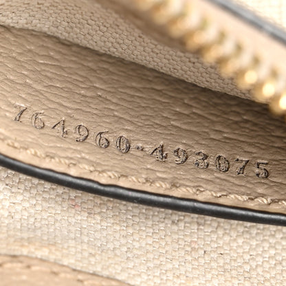 Gucci GG Supreme Monogram Textured Dollar Calfskin Web Mini Ophidia GG Handbag Beige Mystic White Oatmeal 7 of 11