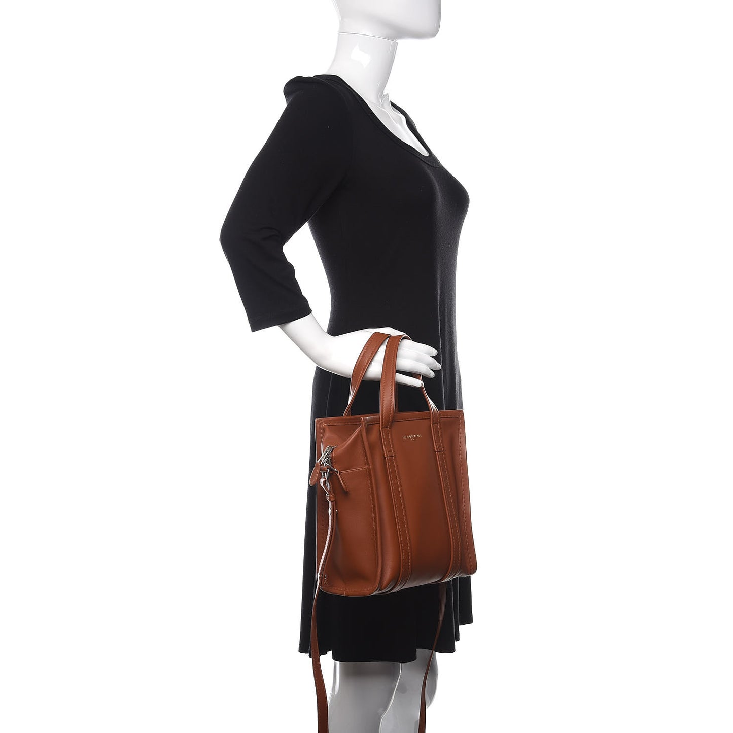 Agneau XS Bazar Shopper Tote Marron Fauve