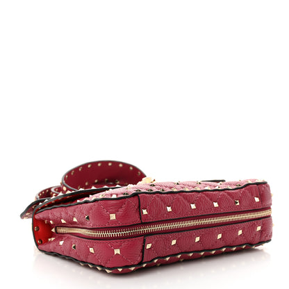 Valentino Garavani Grained Calfskin Medium Rockstud Spike Shoulder Bag Berry Pink 4 of 12