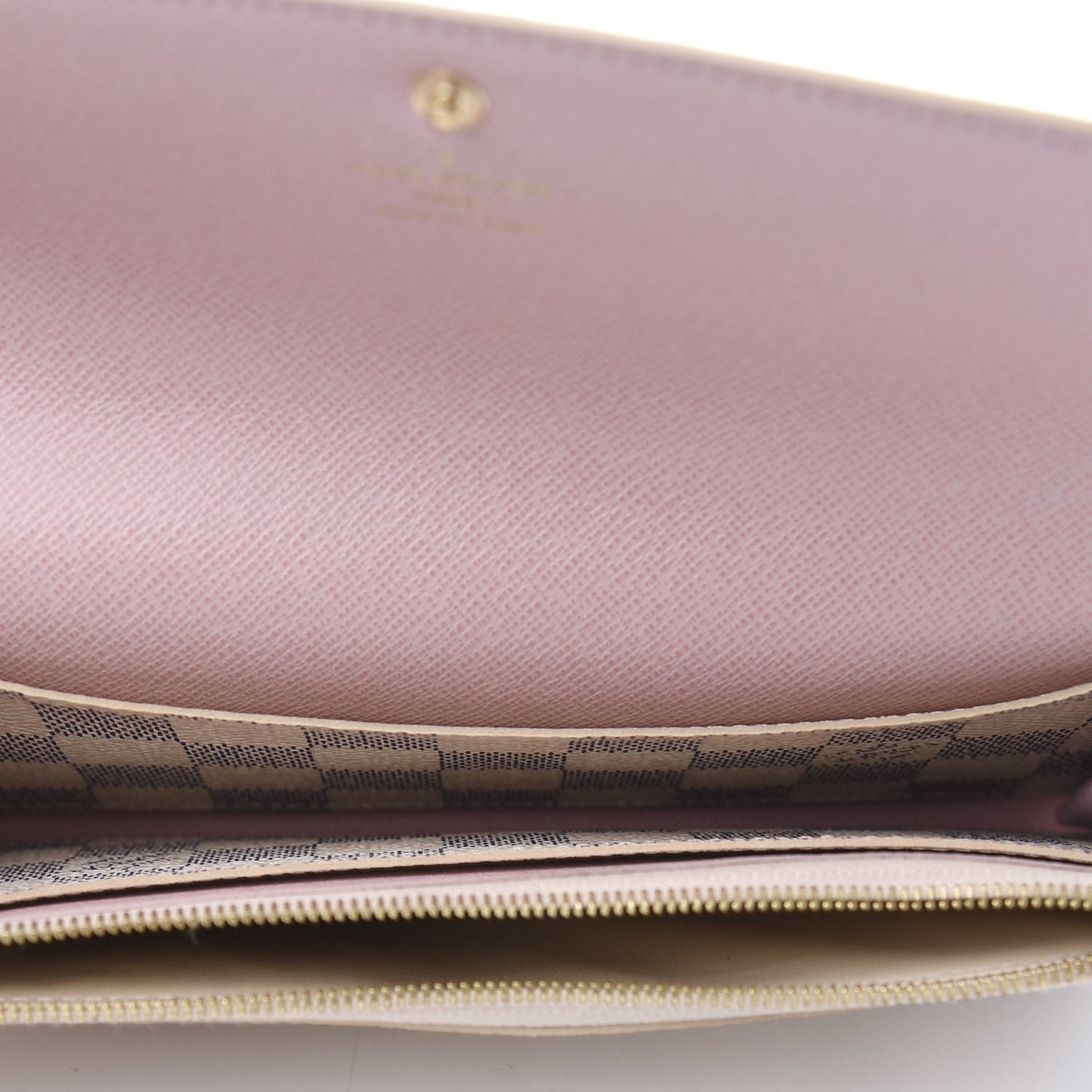 Damier Azur Emilie Wallet Rose Ballerine