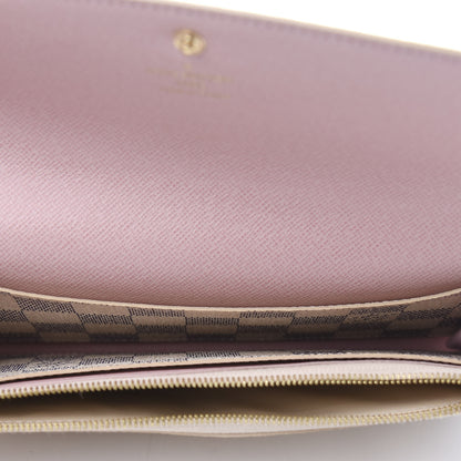 Louis Vuitton Damier Azur Emilie Wallet Rose Ballerine 4 of 9
