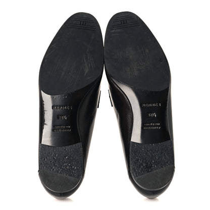 Hermes Goatskin Womens Paris Loafers 38.5 Black 6 of 11