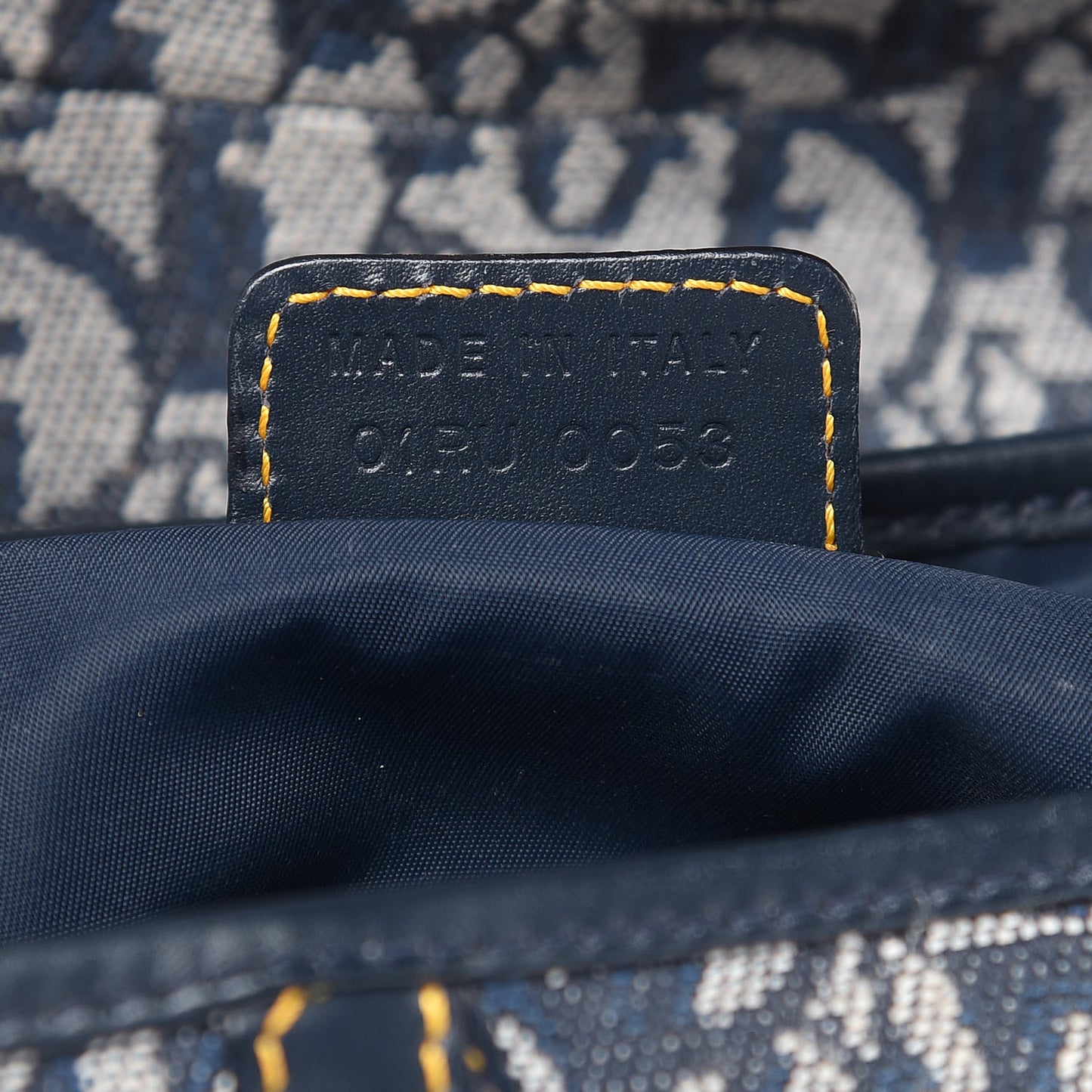 Monogram Double Saddle Bag Navy Blue