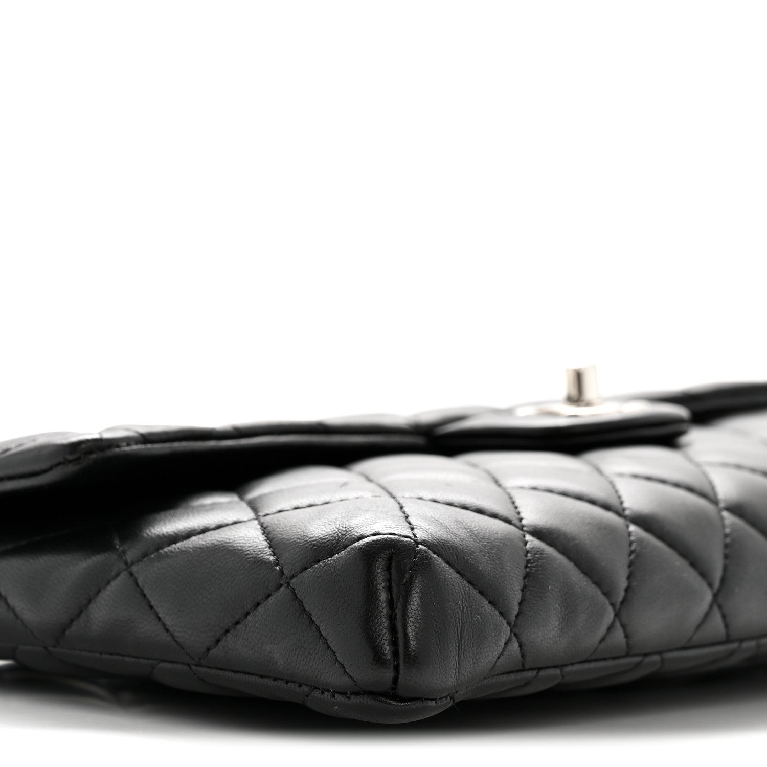 Chanel Lambskin Quilted Flap Clutch Black 9 of 14