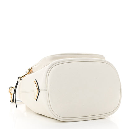 Prada Glace Calfskin Logo Mini Bucket Crossbody Bag White 4 of 11