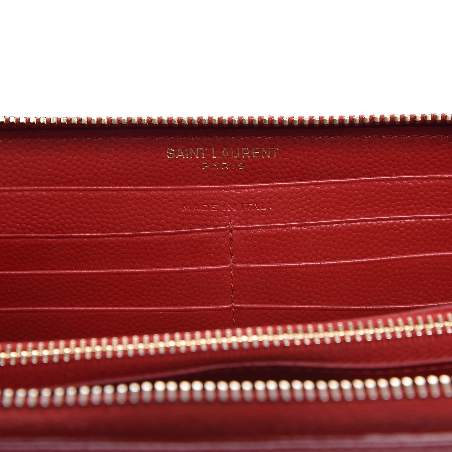 Grain De Poudre Monogram Zip Around Wallet Red