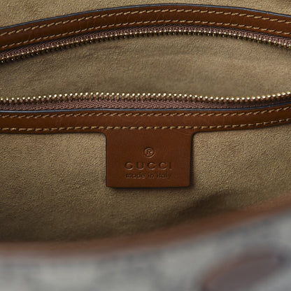 Gucci GG Supreme Monogram Linea A Foldover Tote Brown 7 of 9