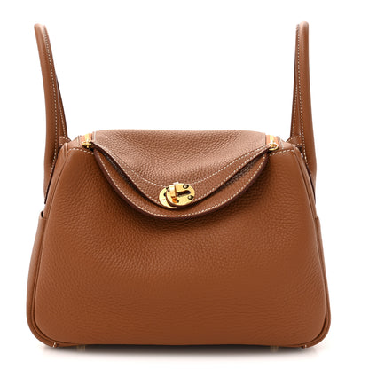Hermes Taurillon Clemence Lindy 26 Gold 1 of 10