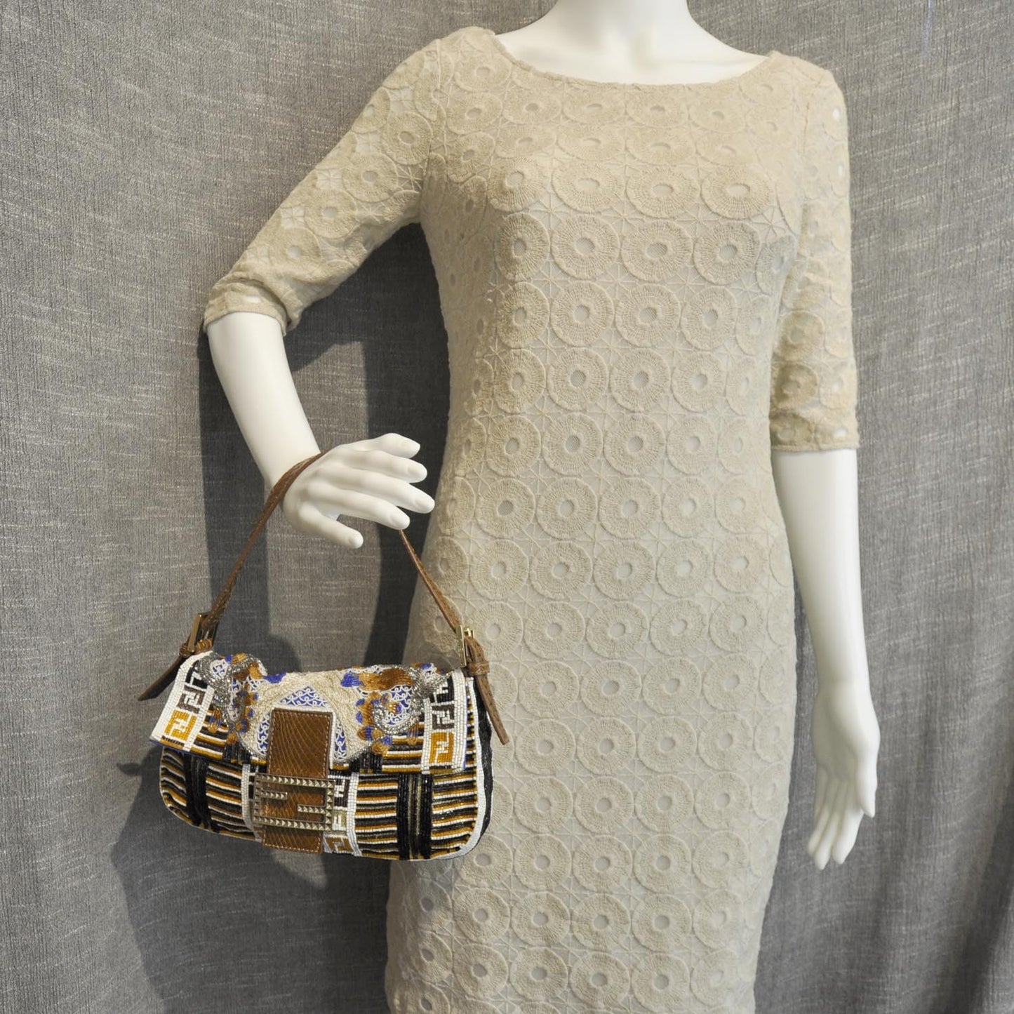 Python Crochet Beaded Baguette