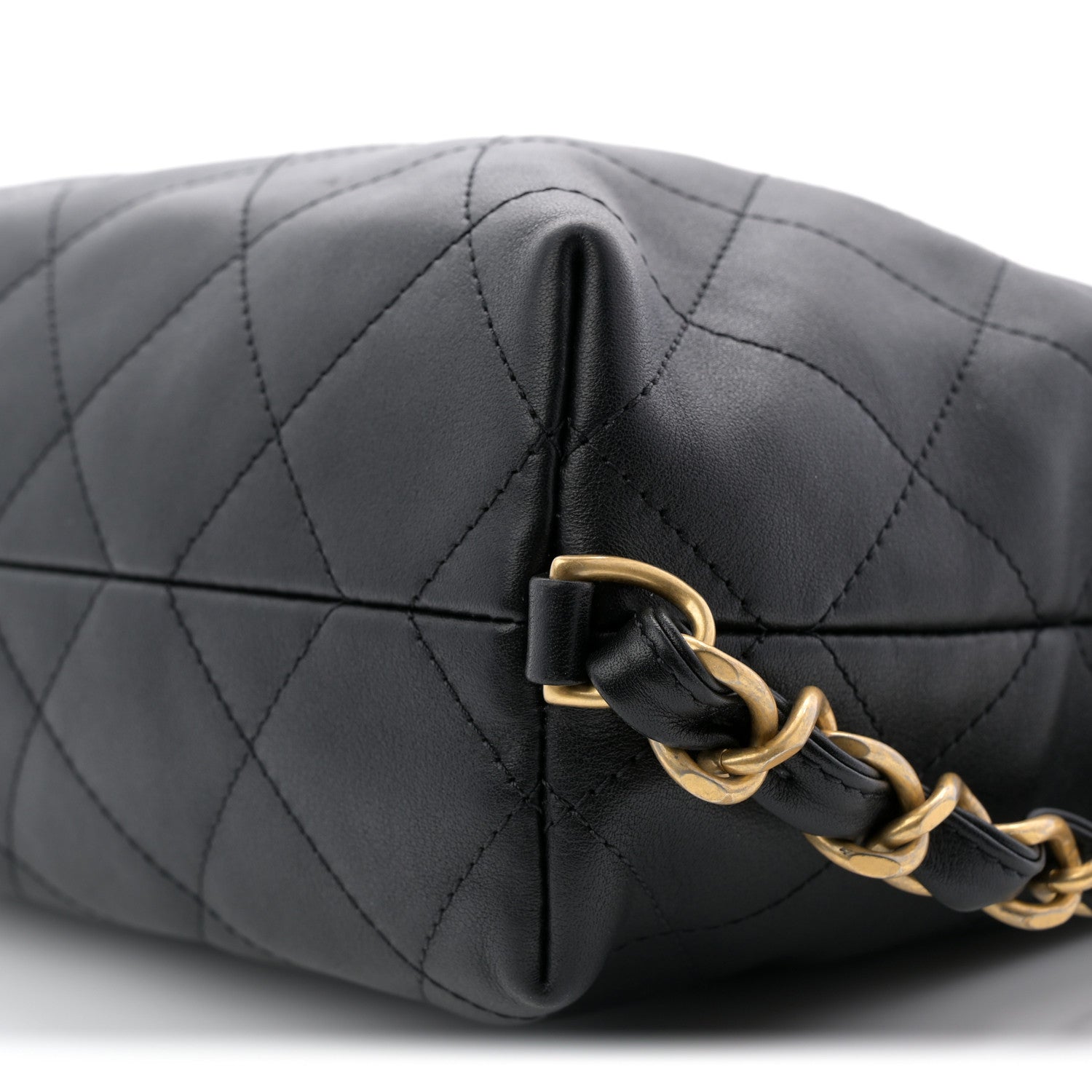Chanel Calfskin Quilted Convertible CC Chain Hobo Black 19 of 19
